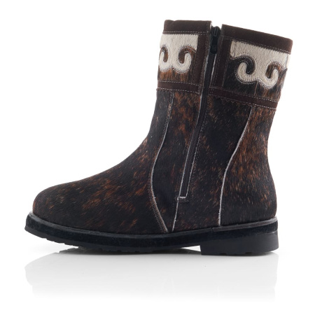 Мужские полусапоги из камуса лошади "Орнамент"